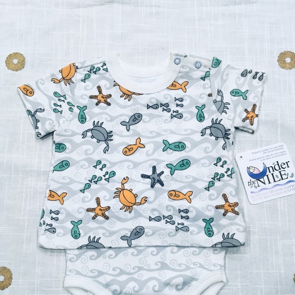 Babybody 3 mo -Sea print - Organic cotton NWT - Picture 8 of 8